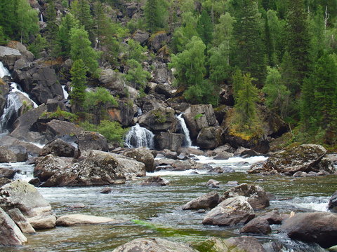Uchar falls, mountain Altai