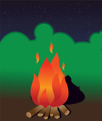 Camping fire