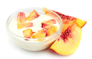 Yogurt with peach