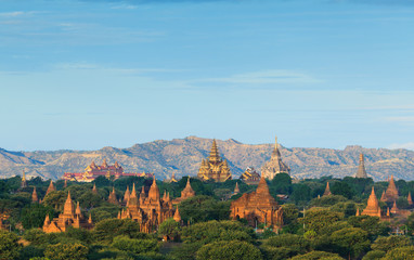 The Temples of bagan at sunrise, Bagan, Myanmar