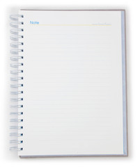 open blank notebook