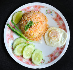 fried rice and fried egg