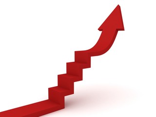 ladder arrow success concept