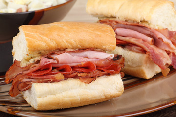 Ham and Pepperoni Sandwich