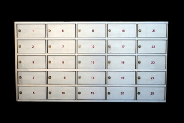 deposit boxes at the bank, concept of safe