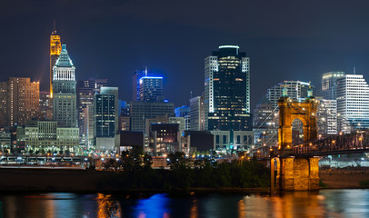 Cincinnati skyline.