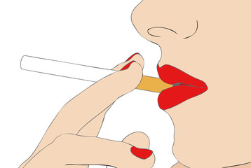 Woman with cigarette