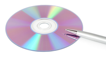 CD-ROM with a pen
