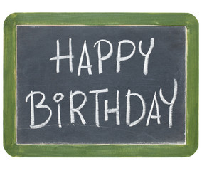 Obraz premium happy birthday on blackboard