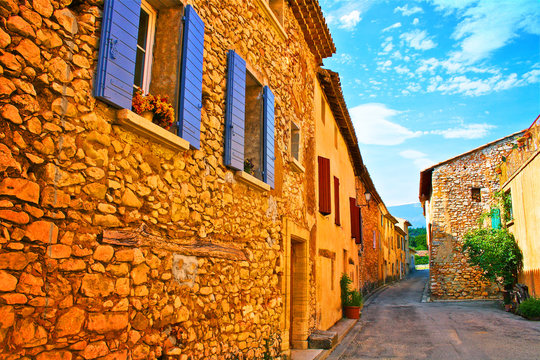 Fototapeta Village street in french Provence