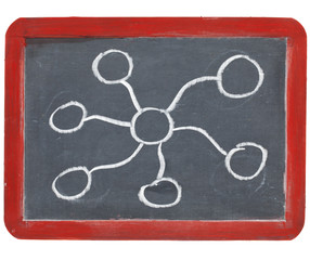 abstract network on blackboard
