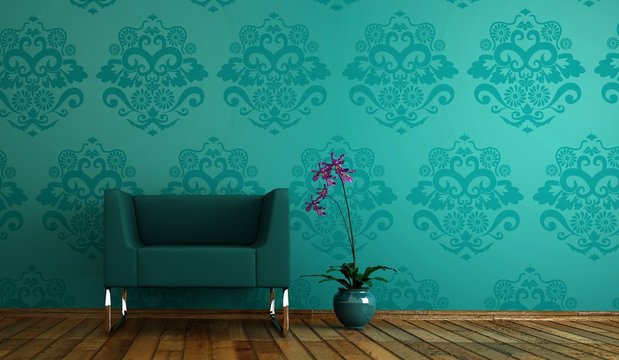 Wohndesign - Sessel t&uuml;rkis