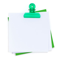 Post-it avec pince à papier
