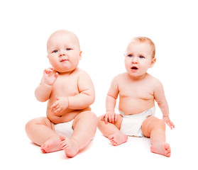 Babies in diapers