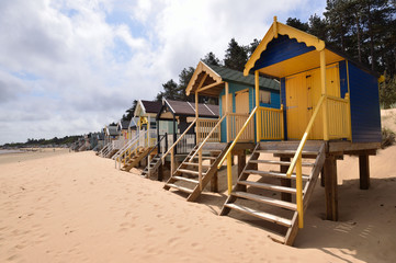 Fototapeta na wymiar Traditional Beach Huts