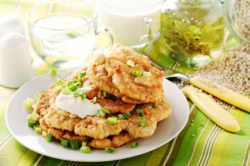 grits pancakes with chicken