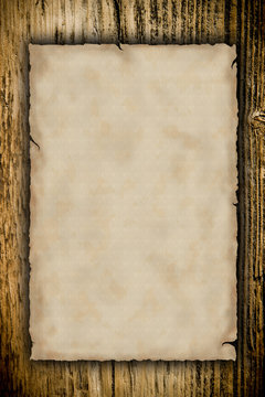 Grunge blank paper with wooden background