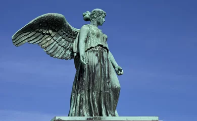 Photo sur Plexiglas Scandinavie Angel Statue on the World War 1 Maritime Monument, Copenhagen