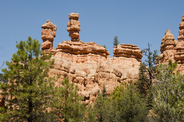 Salt and Pepperpot rocks Red Rock Canyon Utah USA