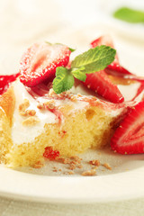 Slice of sponge cake