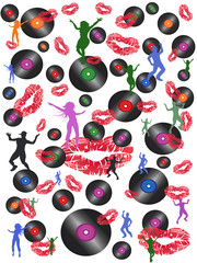 seamless disco music and dance background