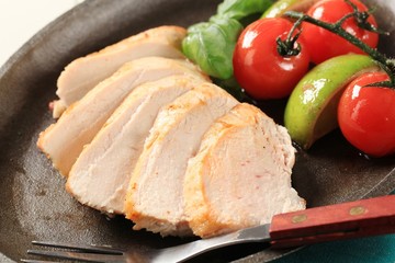Sliced chicken breast