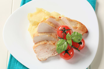 Chicken breast and mashed potato