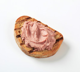 Toasted bread and pate