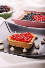 Assorted tarts with berries