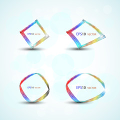 abstract circle speech message banner