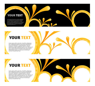 abstract modern website banner set vector design