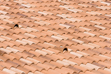 red tiled roof