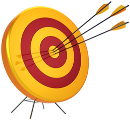 Target success shooting concept. Business efficiency concept