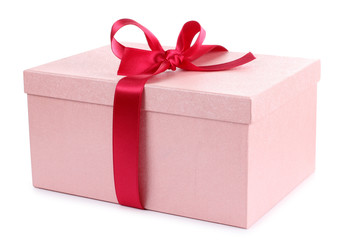 Box and red ribbon