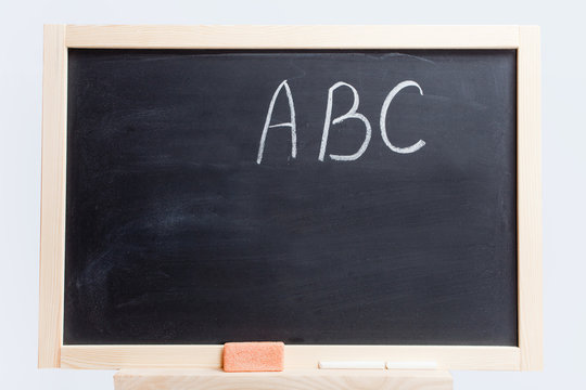 Blackboard with the alphabet