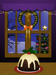 Indoor Christmas scene