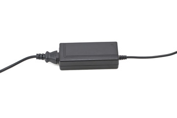 Power unit with the cable isolated on white