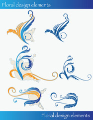 vector collection of floral design elements