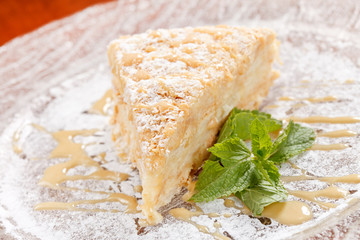 tasty pastry with caramel