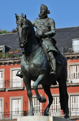Fototapeta na wymiar Statue of king Philips III