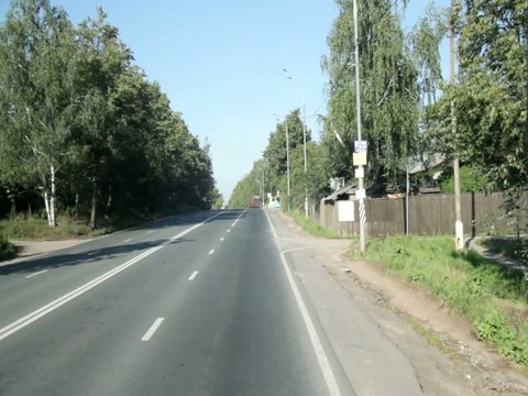 Driving on the countryside road