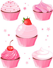 Various cupcake
