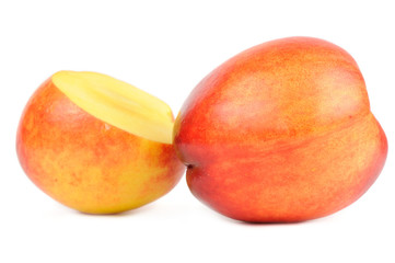 Nectarines Isolated on White Background