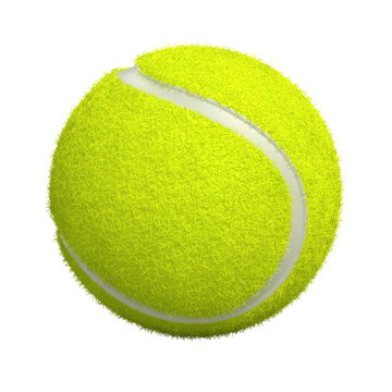 Tennis ball isolated on white - 3d render