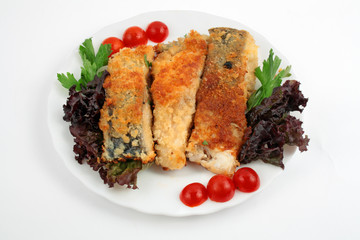 fried carp fish