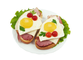 Toast sandwiches with egg