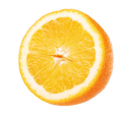 fresh cut half of orange isolated