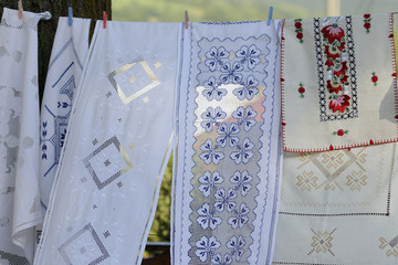 traditional textiles flying