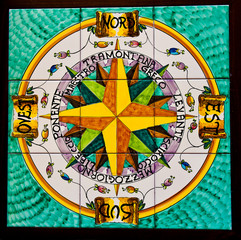 Rosa dei venti Ceramica Vietri sul Mare