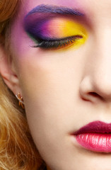 Naklejka premium closeup of beautiful woman